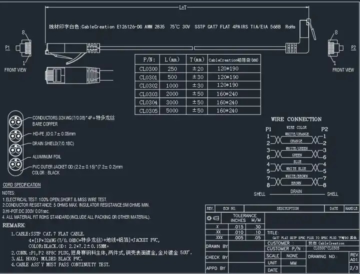CAT 8のネットワーキングの綿のラップトップPS 4のルーターRJ45 Cable/CAT8のイーサネット ケーブル40Gbps 2000MHzのための編みこみのインターネットLANコード