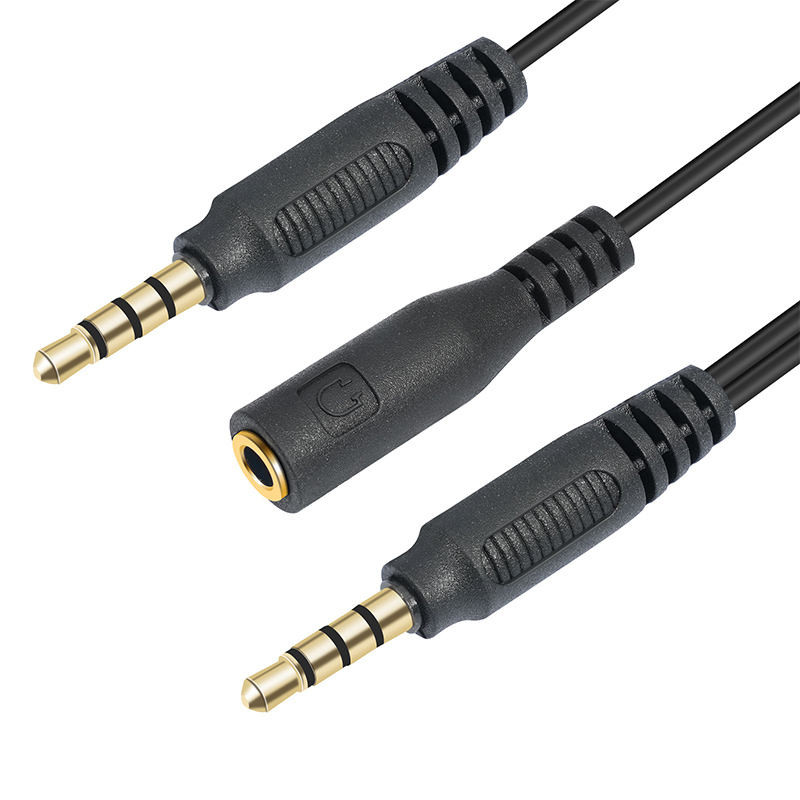 2イン1ケーブル変換拡張 3.5ステレオプラグから3.5ステレオプラグから4/1インチシングルジャックエンドYスプリッターオーディオアダプター