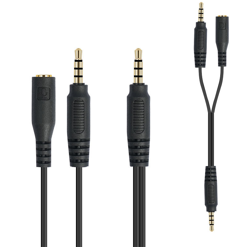 2イン1ケーブル変換拡張 3.5ステレオプラグから3.5ステレオプラグから4/1インチシングルジャックエンドYスプリッターオーディオアダプター