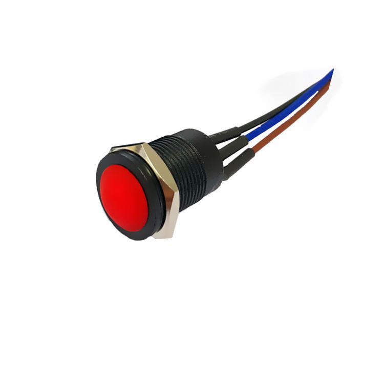 Wintai-Tech プッシュボタン ホーンスイッチ 12v プッシュボタン スタートスイッチ 12mm 瞬間のプッシュボタン ケーブル組成付きスイッチ