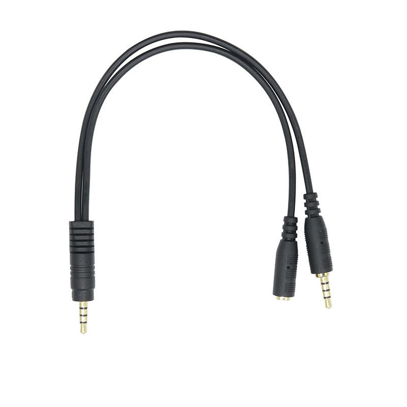 3.5ステレオプラグから3.5ステレオプラグから4/1インチシングルジャックエンド Y スプリッターオーディオアダプター 2 in 1ケーブル変換拡張子