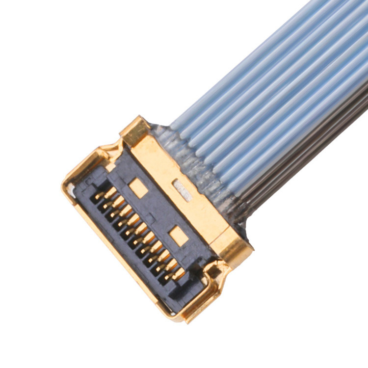 LVDSケーブルケーブルライン UY 10P 0.35mm ピッチI Pex 20857-010T-01 Ipexマイクロコアシアルケーブルのためのケーブル組