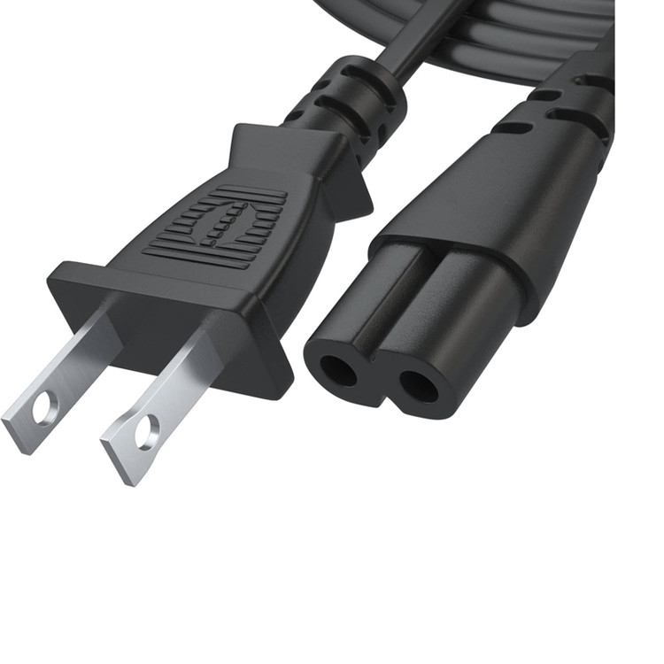 RY 12フィート 電源コード 2 Prong AC 壁プラグ 2 スロット LED LCD