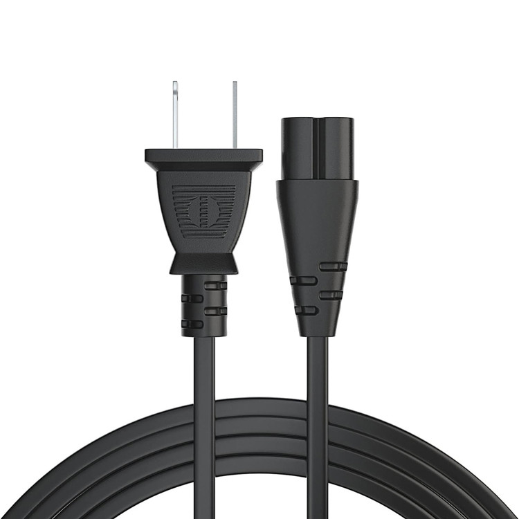 RY 12フィート 電源コード 2 Prong AC 壁プラグ 2 スロット LED LCD