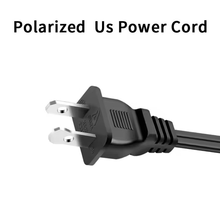高品質の純銅 120V 18 Awg 2ピン C7拡張線 Spt-2 ホワイトAC電源コード 5FT 2プロング