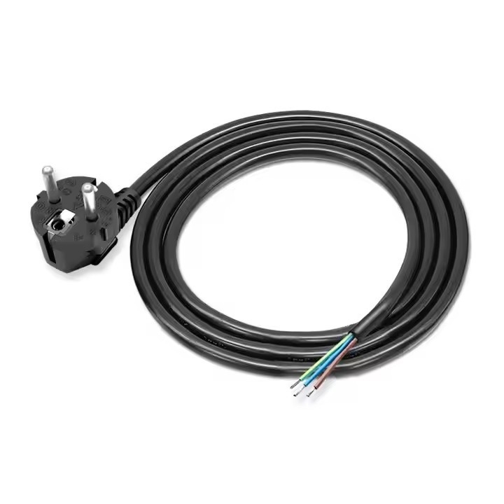 よく売れているEU電源コード 3G 18 Awg 1.5M シングルヘッド 裸のワイヤー尾 脱皮されたスチール尾 家電器や電動工具用