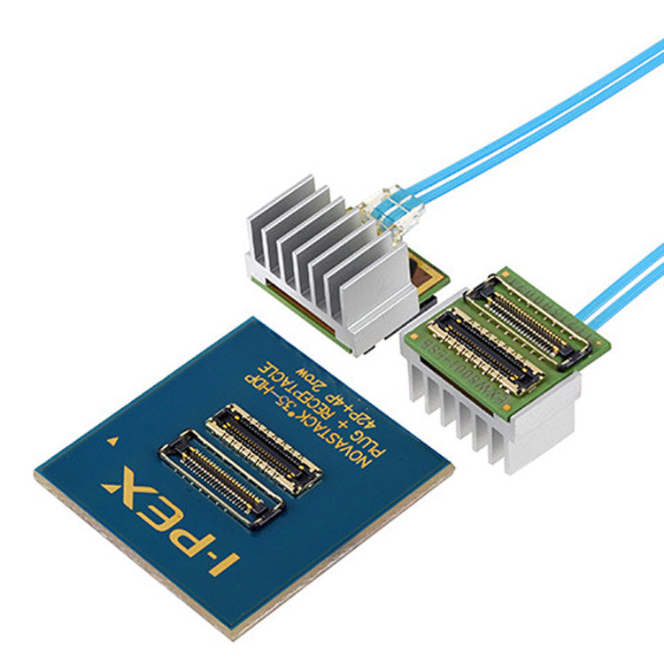 高密度低電力 中板光学モジュールPCBコネクタ 21001-042E-01 IPEX LIGHTPASS-EOM 100G 88001-000T-25-01へ
