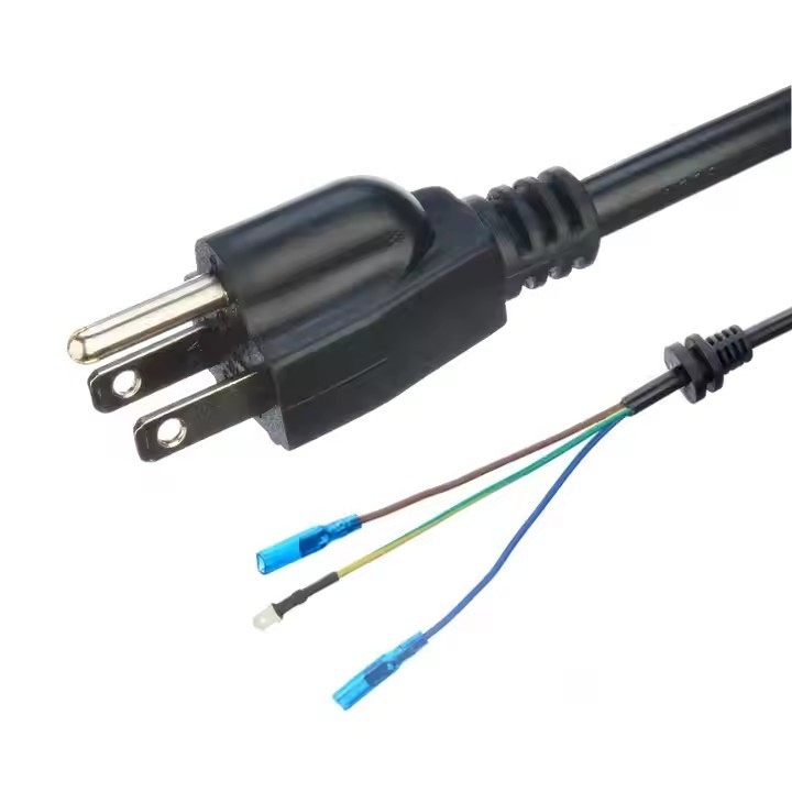 ETL認定 3コパーのコア SJTW 10/12/14 Awg 3尖のPVC絶縁線 ネマ 5-15p 裸の端へのAC電源ケーブル