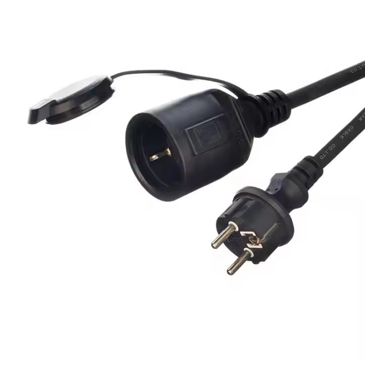 GS 承認 H07RN-F 3X1.5 3m 黒 高品質 EU 電源コード 屋外産業用電源用防水ゴムシートケーブル