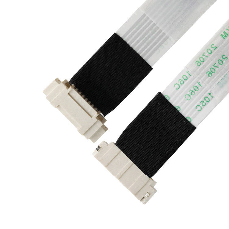 FFC/FPC IS100-L08T-C46-C 黒からHS100-L08N-N62 黒のLED FFC拡張ケーブル