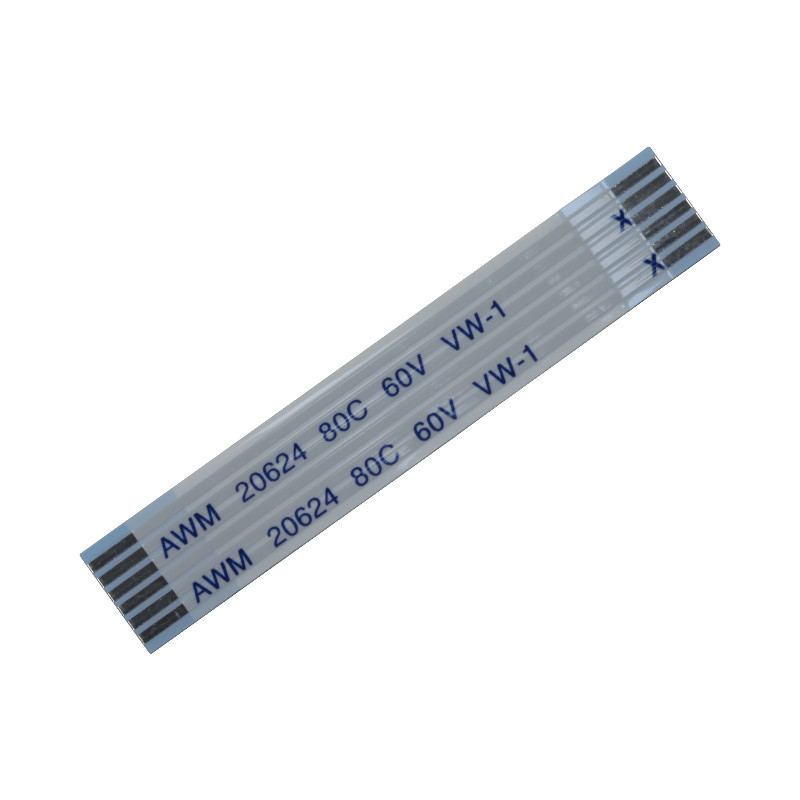 FFCケーブル カスタム 6ピン 1.25mm ピッチ 全体長 30~2000mm P7タイプ 柔軟なフラット FFC Awm 電子用ケーブル