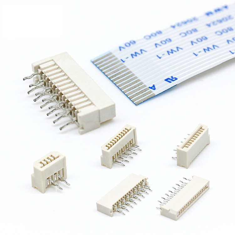カスタム1.25mmピッチ Awm 20624 80c 60v Vw 1 FFC FPCコネクタ 16 24 45 80ピンワイヤーハーネス 柔軟なフラットケーブルPCBソケット