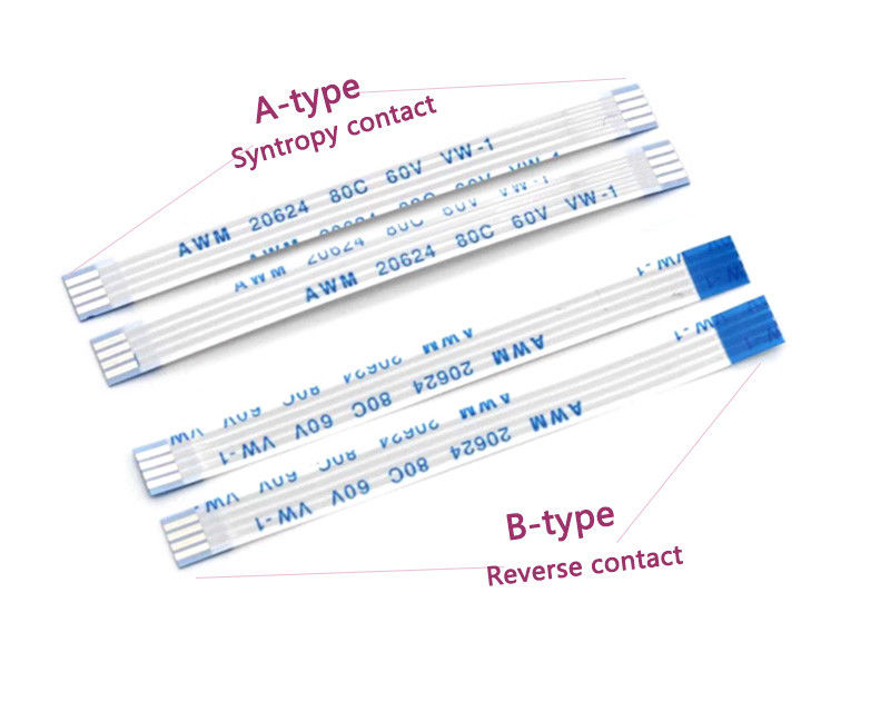 Ffc / Fpc フラット・フレキシブルケーブル Awm 20624 80c 60v Vw-1 0.5mm 1.0mm 6pin/8p/5p-20pin 回路板 Fpc/Ffc ワイヤーハーネス