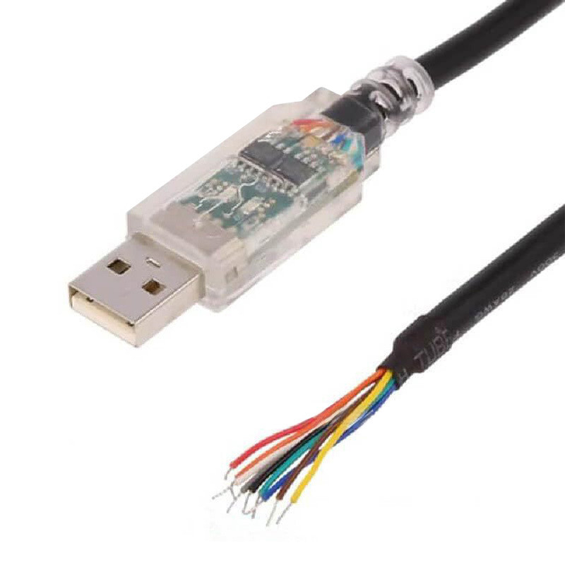 産業用カスタムワイヤハネ RS-422 シリアルプロトコルケーブル USB-RS422-WE-1800-BT 半断線