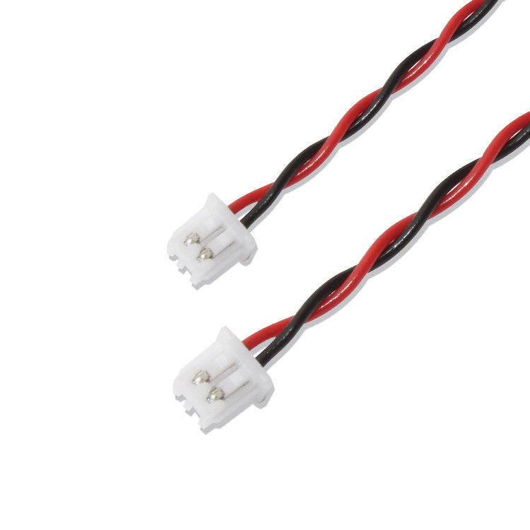 RYブランド JSTワイヤーハーネス XHP-2コネクタケーブル 22AWG UL1007 黒 赤 2P接着ケーブル