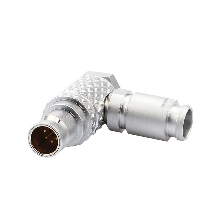 90°アングルプラグ T3 5ピン円形接続器 Bシリーズ 工業制御用