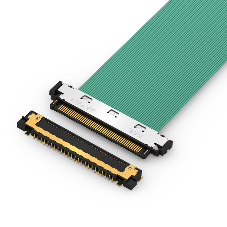 マイクロコアシアルケーブル KEL XSL20-48S 0.25mm ピッチ,44AWG と 46AWG のアプリケーション