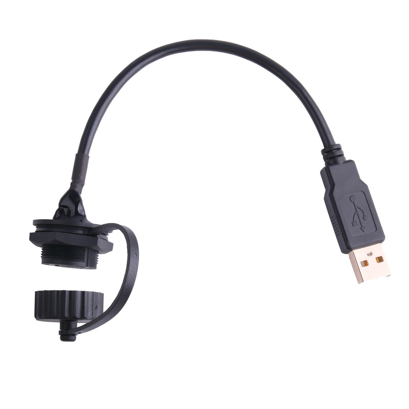 USB 2.0はUSB 2.0 A usbへの盾そして帽子が付いているメス コネクタあつらえをケーブルで通信する