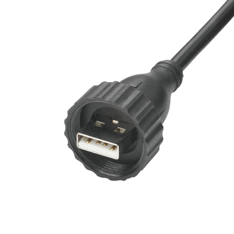 USB2.0 A型 男性型 M型 防水インターフェイス 自動車用USB2.0ケーブル 産業用固定データ接続ケーブル