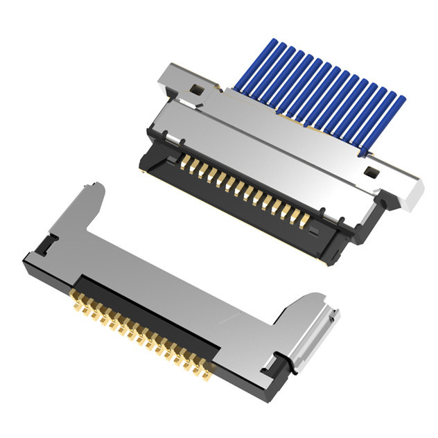 マイクロコアシアルケーブルアセンブリ 20345-015T-32R 15ピンを備えた0.4mmピッチと水平交配型マイクロコアックス