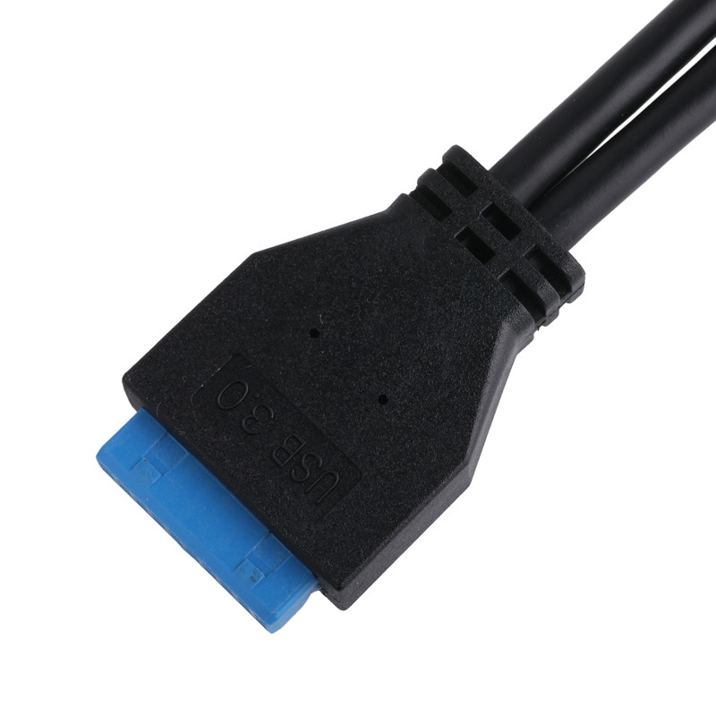 パソコンマザーボード電源ケーブル USB 3.1 Type-E 男性からIDC20P 男性アダプターケーブル 20ピン延長ケーブル