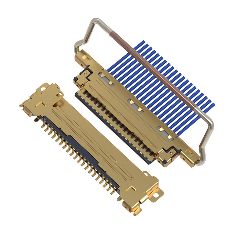 完全にシールドされたケーブル-VS 20pin 20453-220T-03 EMI の漏れを防ぐための多点グラウンド