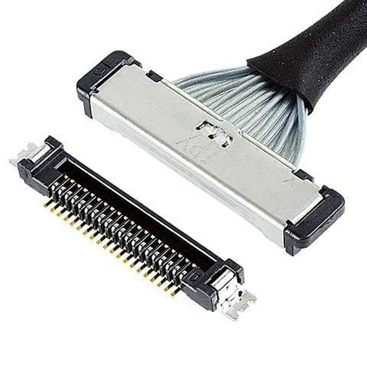 容器プラグケーブル-SS 20380-R20T-06 マイクロコアシアルケーブル接続器 Lvds 20ピン接続器ケーブル
