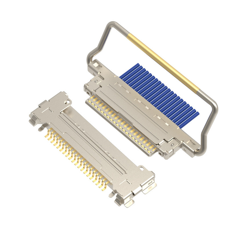 CABLINE-CA 20pin 20633-220T-01Sのマイクロ同軸ケーブル0.4 mmピッチ、横の合うタイプ マイクロ同軸コネクター