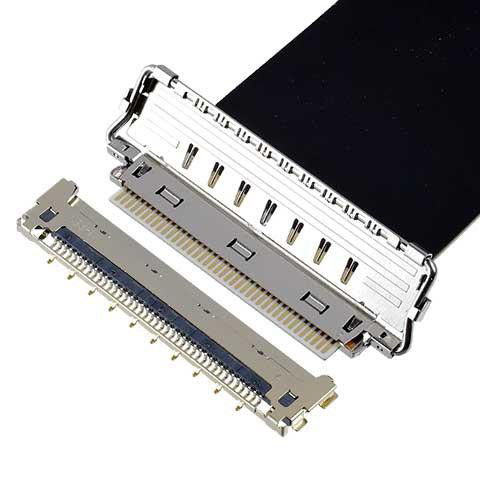 I-PEX 交配方向 水平 20856-050T-01 FFC 同軸ケーブル 50P 0.4mm ピッチ オーダーメイド OEM/ODM
