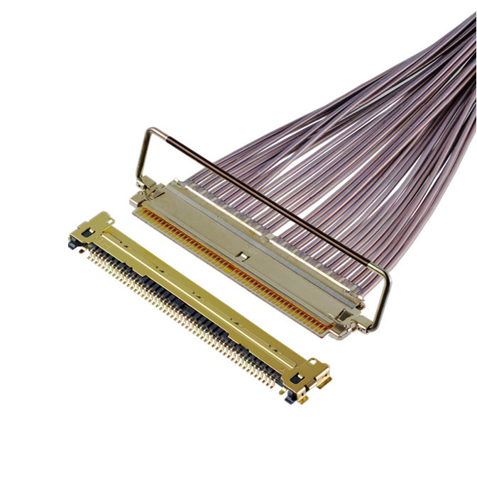 CABLINE-CAP 64 Gbps PAM4 81863-100B-01 50P 0.4mm ピッチ ホリゾナルペアリングタイプ マイクロコアキシアルケーブル組成 OEM/ODM