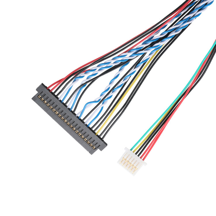OEM/ODM JAE FI-X30HL 30P 1.0mmピッチからJAE FI-S20S 20PおよびSHLP-6PへのLVDSケーブル組成