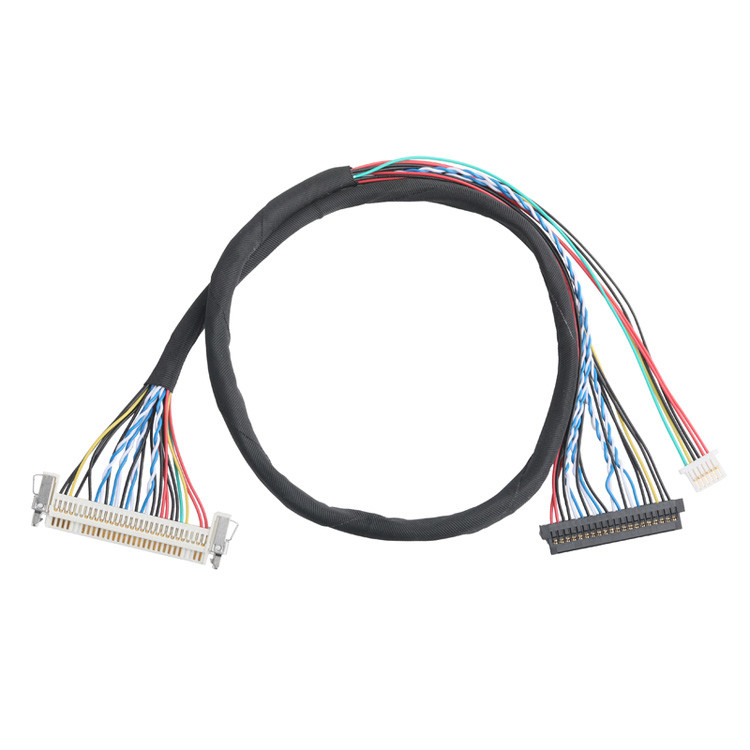 OEM/ODM JAE FI-X30HL 30P 1.0mmピッチからJAE FI-S20S 20PおよびSHLP-6PへのLVDSケーブル組成