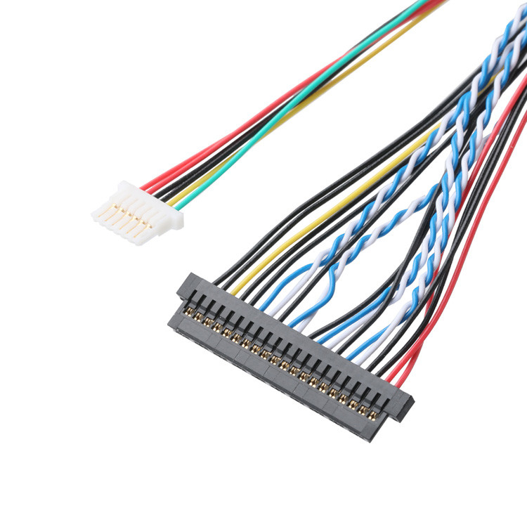 OEM/ODM JAE FI-X30HL 30P 1.0mmピッチからJAE FI-S20S 20PおよびSHLP-6PへのLVDSケーブル組成