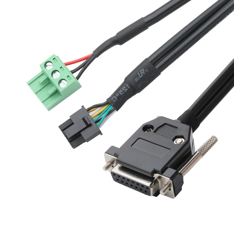 パーソナライズされた産業用ケーブルコネクタ,ピッチ3.0mm DB-15P 女性からHSG43025-0800 そしてピッチ5.8mm 691352710003