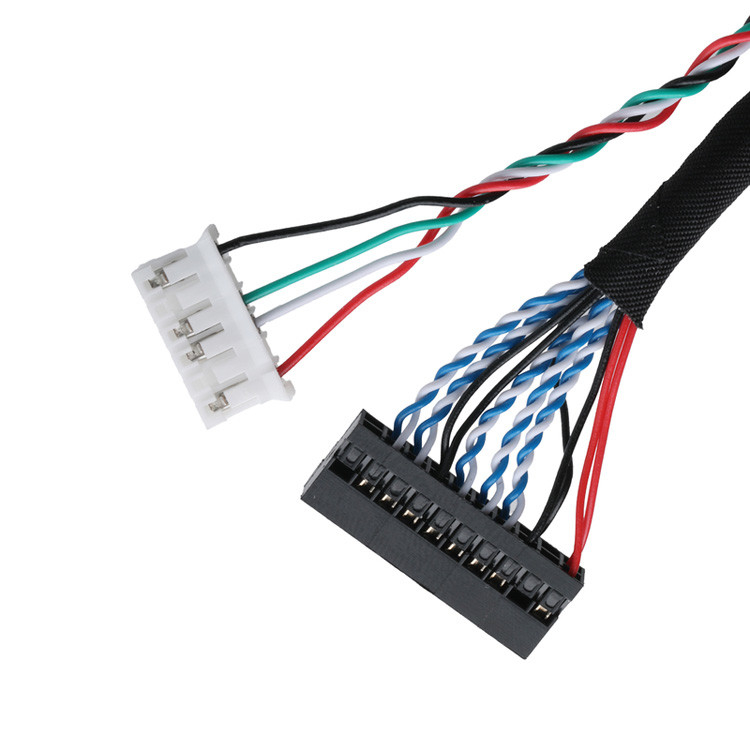 LVDSケーブルコネクタ DF14-20P-1.25HからPH2.0-6PコネクタとDH2.0-T端末への信号データ転送