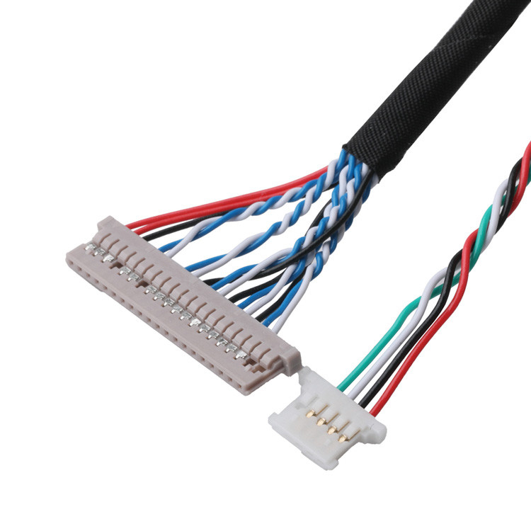 LVDSケーブルコネクタ DF14-20P-1.25HからPH2.0-6PコネクタとDH2.0-T端末への信号データ転送