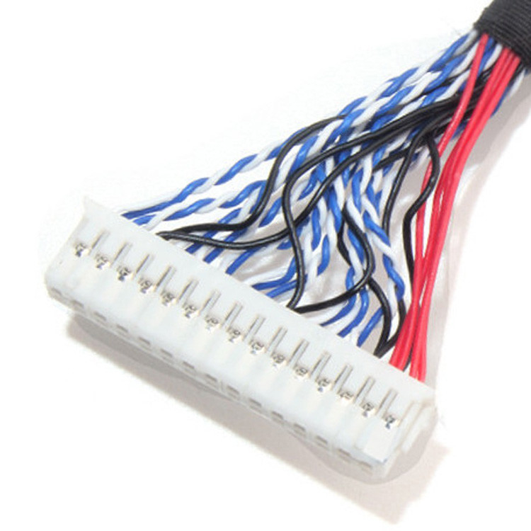 LCD LVDSケーブル組 1.0mm ピッチ JAE Fix-30ssl-Hf から  DF13 EDP 26AWG