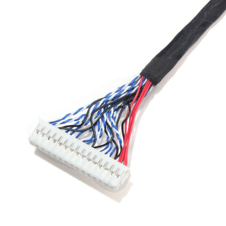 LCD LVDSケーブル組 1.0mm ピッチ JAE Fix-30ssl-Hf から  DF13 EDP 26AWG