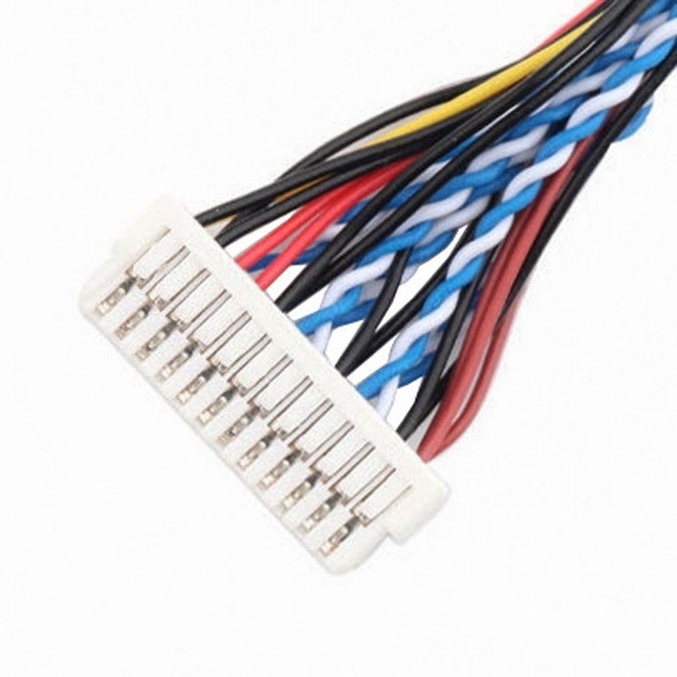 24pin MOLEX 504186-2400 30pin JAE FI-X30HL LCD LVDSのケーブル会議の長さはカスタマイズする