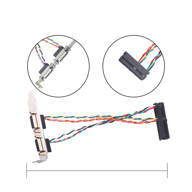 2 40 Pinに電気組のLvdsケーブルDb15のコネクターの女性15 Pin 205205-2