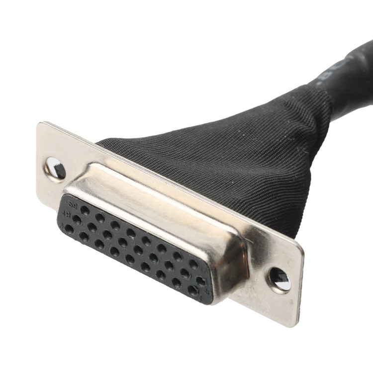 OEM/ODM LVDSケーブル組立  DF13-40Pin 1.25mmピッチからHD-SUB 26P 女性溶接 UL 1007 20AWGケーブル