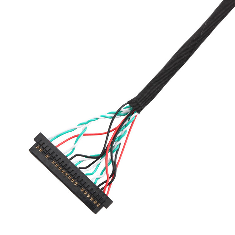 OEM/ODM 30ピンLVDSケーブル組 WL1258h-20P TO  DF13-2 Lvdsディスプレイコネクタ