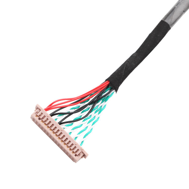 OEM/ODM 30ピンLVDSケーブル組 WL1258h-20P TO  DF13-2 Lvdsディスプレイコネクタ