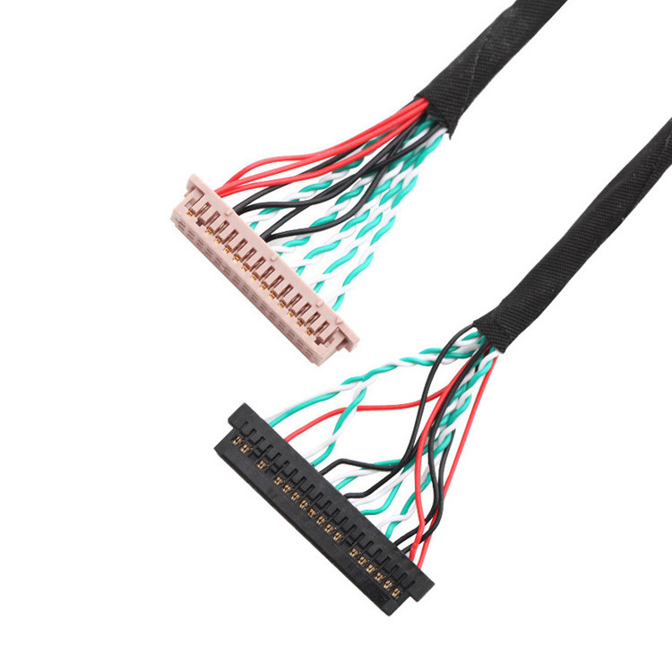 OEM/ODM 30ピンLVDSケーブル組 WL1258h-20P TO  DF13-2 Lvdsディスプレイコネクタ