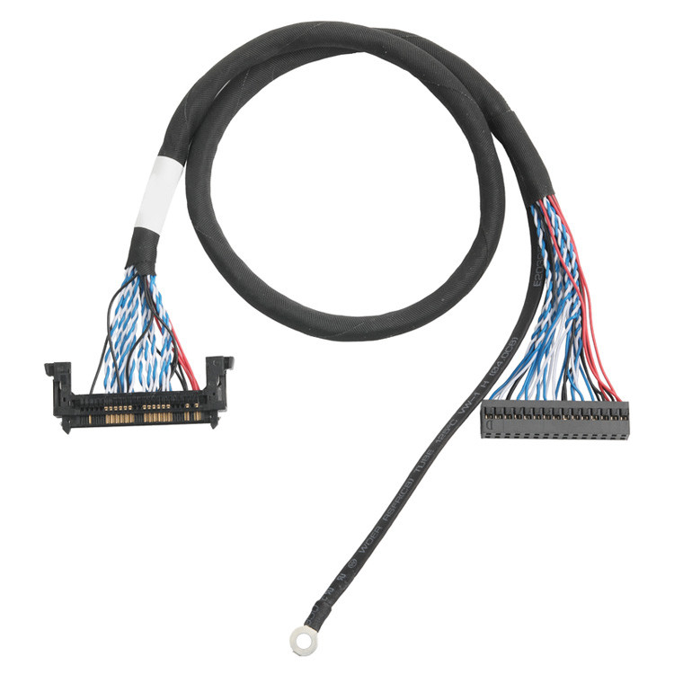 OEM/ODM LVDSケーブル組成 JAE FI-RE51HL 51ピンからDP2.0 30ピンまたはEGN UL 1571 28AWGケーブル