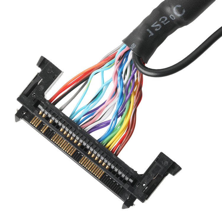 OEM/ODM LVDSケーブル組成 JAE FI-RE51HL 51ピンからHD-SUB 26ピン 男性溶接 UL 1007 20AWGケーブル