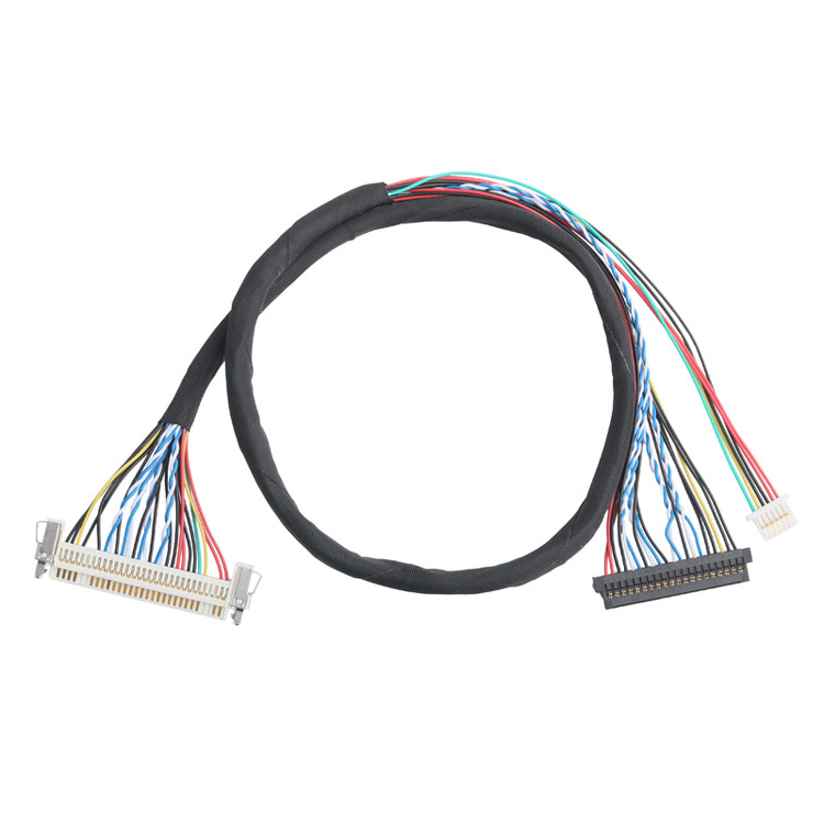 JAE FI-X30HL 30P 1.0mm pitch to JAE FI-S20S 20P and SHLP-6P LVDSケーブル組装 OEM/ODM