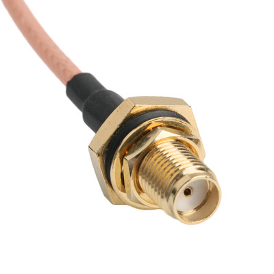 ゴールドコンタクト RG316 同軸ケーブル SMA 男性直線プラグから SMA 女性隔壁ジャック