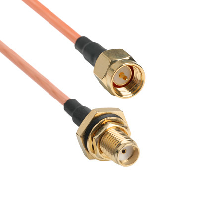ゴールドコンタクト RG316 同軸ケーブル SMA 男性直線プラグから SMA 女性隔壁ジャック