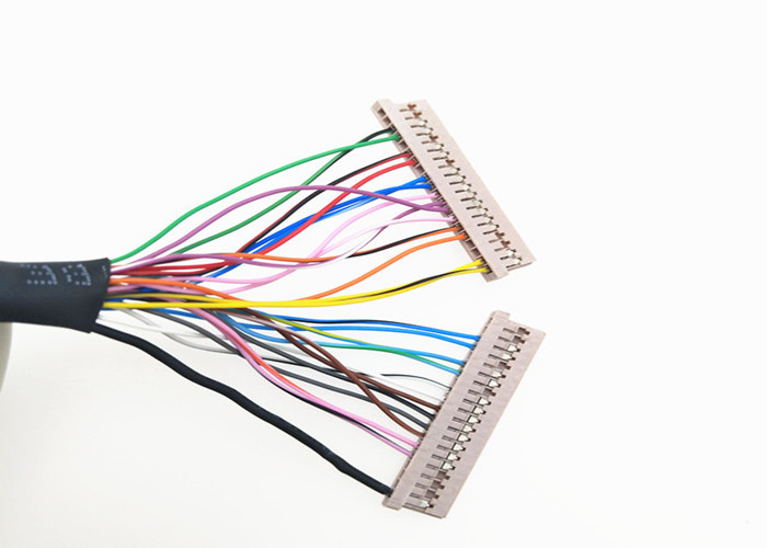 30 AwgはY Lvdsケーブル30 Pin JAE FI-X30Hに2* DF14-20S-1.25Cのあたりで保護しました